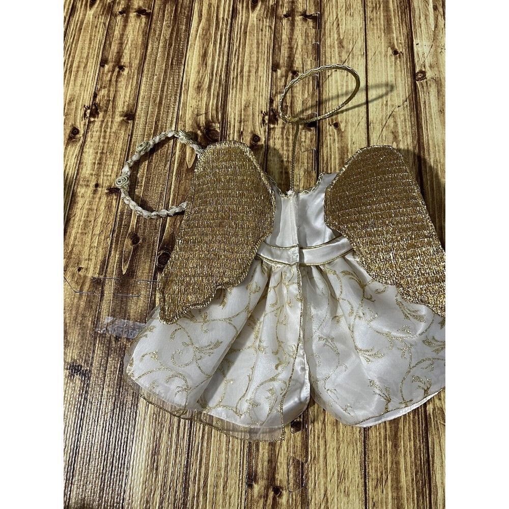 Build A Bear BAB Workshop Ivory Angel Outfit Sparkle Satin Head Band Halo - Picture 8 of 8